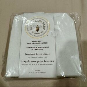 Burt's Bees Baby White Bedding Sheets NIB